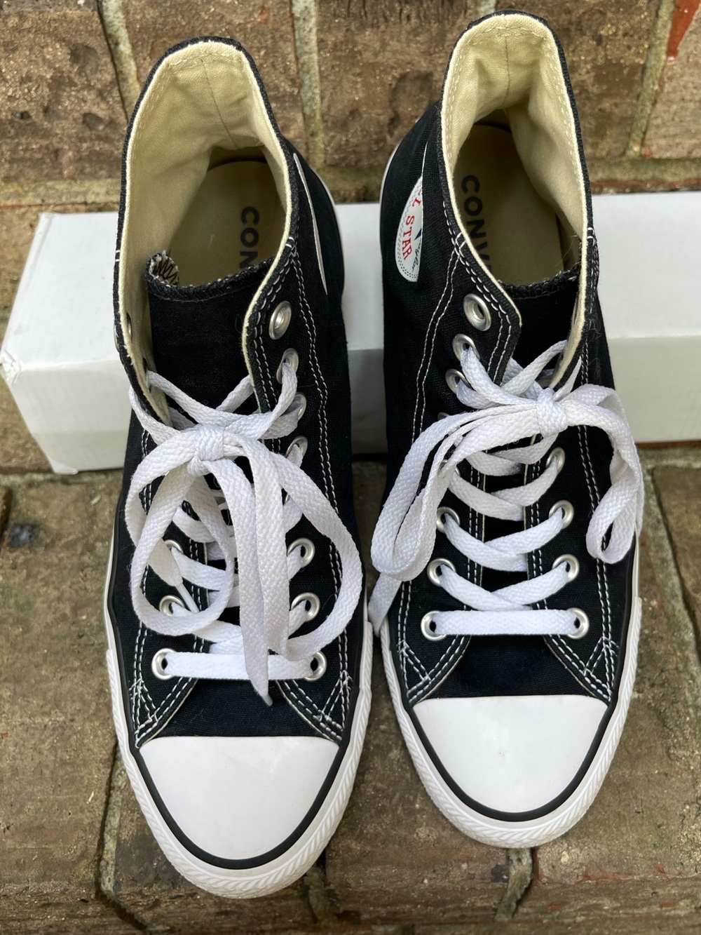 Converse Chuck Taylor All Star Black High Top Sneakers M 8.5 W 10.5 - Picture 4 of 16